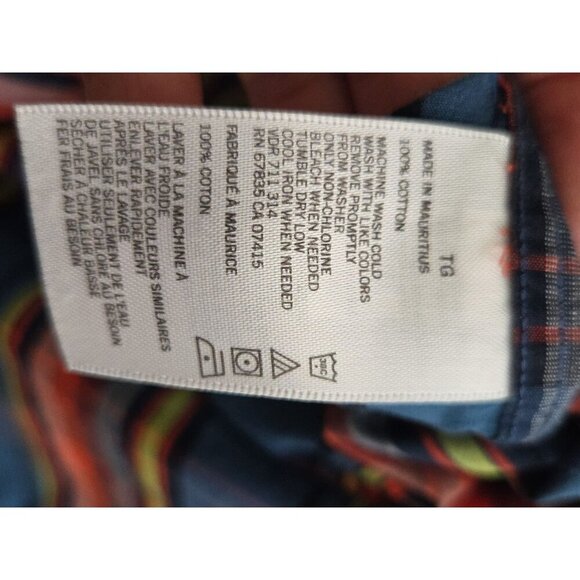 Nautica Men Dress Shirt Extra Large Red Cotton Plaid Collar Button Classic Fit - Picture 6 of 7